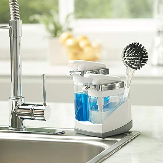 Casabella Sink Sider Duo with Sponge - (White & Chrome Plating)