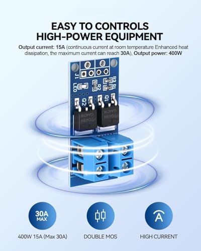 Medrialife 10 Stück Dual MOSFET Trigger Schalter Treibermodul DC 5–36V 400W 15A PWM Regler 0–20kHz Elektronischer Schaltcontroller für Motor Drehzahl Lampen Helligkeit Arduino