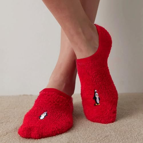Image of 3Pairs Ankle Socks Low cut Pom Pom Fluffy Fuzzy Warm Winter Plush Slipper Socks For Women