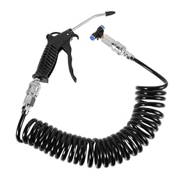 PRETYZOOM Heavy-Duty Truck Air Duster Gun Set with 5m Pu Coiled Air Hose for Car Blower, Automotive Dust Removal and Roof Cleaning Tools for Truck and Semi Trailer
