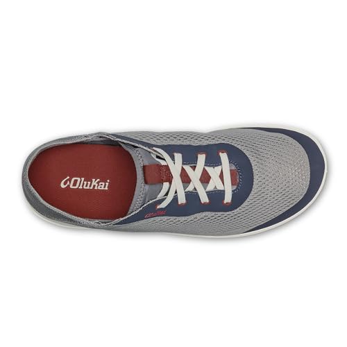 Image of OluKai Moku Pae Slip-On Men's Boat Shoes, Breathable Mesh Deck Shoes, Lightweight Water-Friendly Beach Sneakers for All-Day Comfort