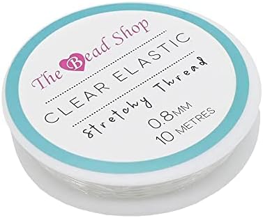 2 Rolls Clear Stretch Elastic 1mm 10 metres Jewellery Making Bead Threading Bracelets
