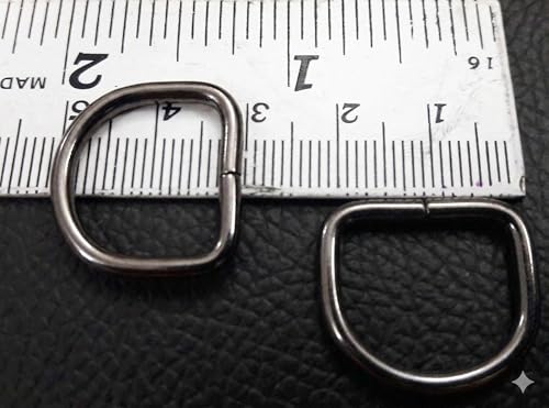 Image of Nimida D Rings 3 /4 inch inch 3 mm Thick | Good for 1 /2 inch belt | D Rings for Straps Ties Belts Bags, Handmade Un-Welded for Leather Bags Garment Clothes Luggage, Purse - Pack of 20