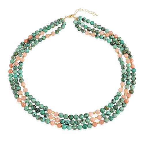 Collier turquoise africaine triple rang pour sublimer vos tenues d'été