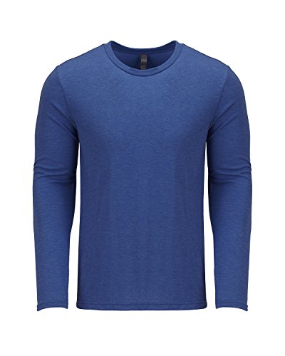 Next Level Mens Triblend Long-Sleeve Crew - VINTAGE ROYAL - M - (Style # 6071 - Original Label)