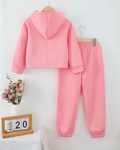 Mioglrie Girls Clothes 4T 5T Kids Clothes Size 6 7 8 Little Girl Fall Winter Outfits Hoodies Pants Girls' Clothing Sets4