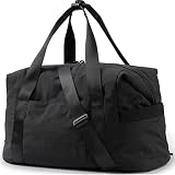 BAGSMART BAGSMART Gym Bag for Women, Carry on Weekender Overnight Bag, Travel Duffel Bags with Trolley Sleeve, Personal Item Travel Bag Tote Bag Workout Dance Bag(Black-Large)