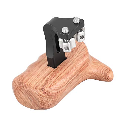Image of CAMVATE Wooden Handgrip with 1 /4 inch Thumbscrew Connection for Camera Cage Rig (Right Hand)