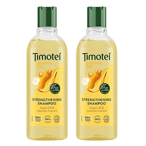 Timotei Shampoo, Conditioner or Mask Silicon-Free Made from Natural Herbal Ingredients and Plant Based Detanglers Suitable for All Types of Hair 300ml, 2 Pack (Strengthening Shampoo)