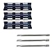 Hongso Gas Grill Repair Kit Replacement Porcelain Steel Heat Plates and Stainless Steel Burners for Select Gas Grill Models by BBQ Tek, Bond, Presidents Choice and Tera Gear -3pack (PPC411-SBD251)