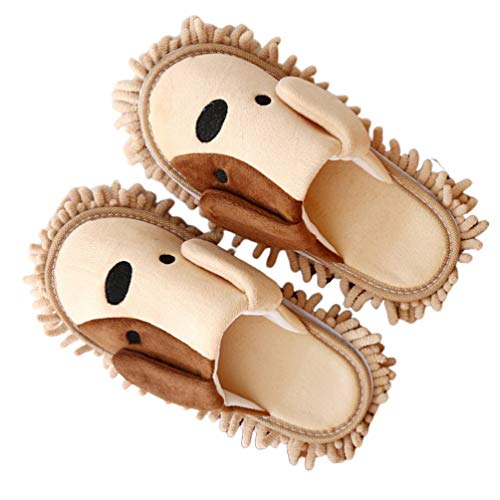 HEMOTON 1 Paire de Pantoufles de Vadrouille Pantoufles de Nettoyage de Sol en Microfibre Pantoufles de Dépoussiérage Propres Chaussures de Nettoyage Détachables pour Bureau à Domicile Cover