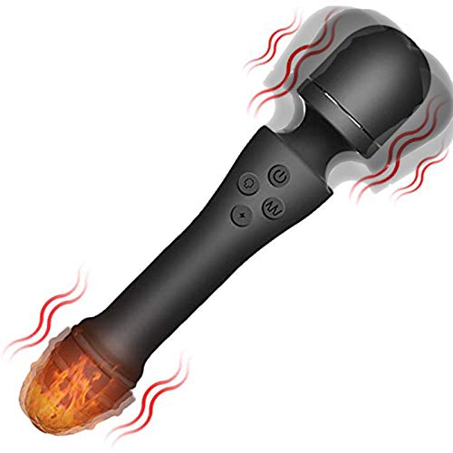 ROOD Electric Handheld Wand Massagers with Double Head 7 Vibration Patterns Heating Model