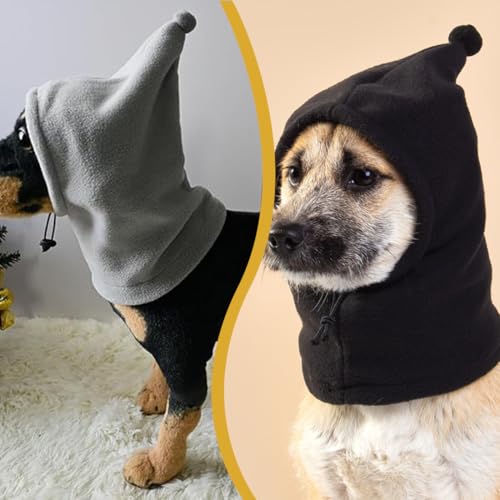 XURJUMI 2 Stück Hundemütze, Hundewarme Kopfbedeckungen, Winter Haustier Schal, Kostüm Hund, Hunde Geschenke, Hunde Warm Halten Zum Wandern und Camping