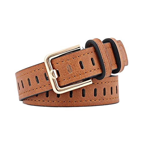 Ladies Wide Leather Belt Female Silver Pin Buckle Strap Belts For Women Jeans Waistband Hollow Out Belt3
