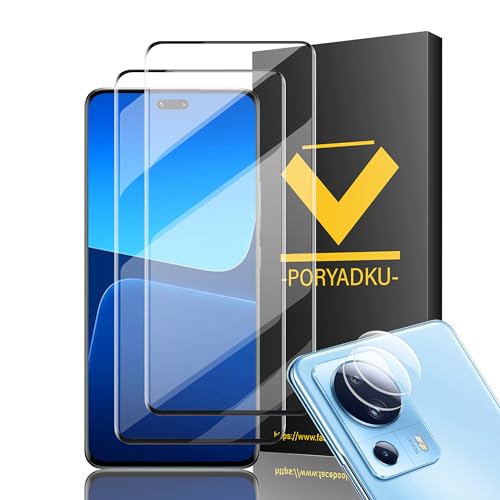 HOMEMO Für Xiaomi 13 Lite 5G Panzer Schutz Glas (6,55 Zoll), 2 Stück+Kamera Schutzfolie 2 Stück, 9H Härte, Fingerabdruck...