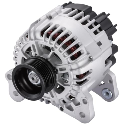 Image of BDFHYK 110A Alternator for Volkswagen Jetta 1.9L L4 2006, 23356 | For Volkswagen GTI 2006-2008, Jetta 2008, Eos 2007-2009, 12V, Clockwise Rotation, 6-Groove, Internal Fan, Internal Regulator