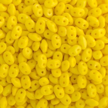 100 Grams Czech Superduo 2-Hole 2.5x5mm Yellow for Jewelry Making and DIY Crafts