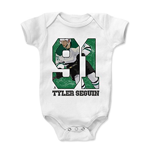 500 LEVEL Tyler Seguin Baby Infant One Piece Bodysuit 3-6 Months White - Dallas Hockey Baby Clothes - Tyler Seguin Game G