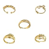 Listes de colis : vous recevrez 5 pièces d'anneaux fidget dans 5 styles. Ces anneaux rotatifs sont parfaits pour la diminution quotidienne de la pression et les besoins en accessoires de mode. (Soyez prudent au risque d'étouffement des petites pièces.)