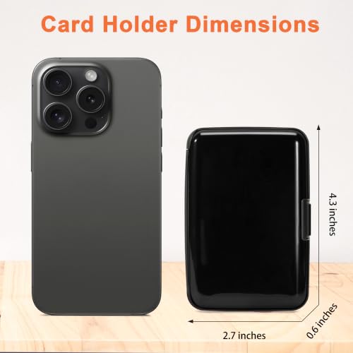 Mayski Credit Card Holder for Women Rfid Blocking Wallet, Black — view 5