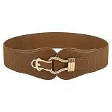 BlackButterfly Vintage Elástico Cuerda Gancho Cinturón (Marrón, XXL)