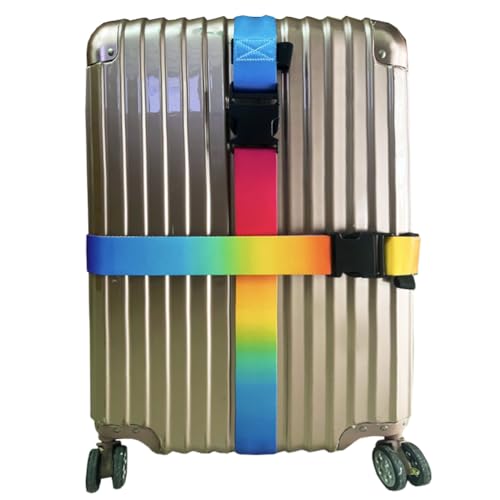 Image of Luggage Straps for Suitcases TSA Approved Easy Pack Organized Suitcase Strap, Luggage Strap, Luggage Belt Strap, Bag Straps for Luggage. Buckle Straps Travel Accessories (Colorful)