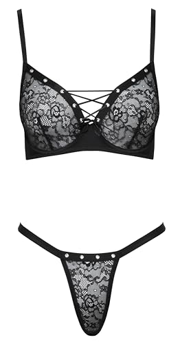 Soutien-gorge Cottelli noir 80C avec son ensemble de lingerie ensemble de sous-vêtements taille M