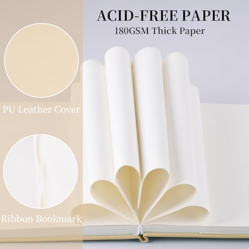 Image of 5.7x4.1in Hardcover Blank Sketchbook for Drawing 180gsm 96Pages,Beige