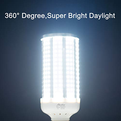 60W Led Corn Light Bulb For Indoor Large Area, E26 6000Lm 6500K Cool White,Super Bright Daylight Led Corn Bulb For Garage Barn Workshop Warehouse Factory Porch Backyard High Bay, 85V-265V #TOP4