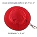 Connectyle Summer Sun Hat for Men Women UV Protection Safari Hat for Fishing Hiking Outdoor Cowboy Bucket Hat UPF 50+ Red