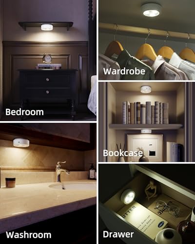 EZVALO Puck Lights with Remote,1200mAh Rechargeable Tap Light,RGB Display Lighting, Wireless Closet Light,Under Cabinet Lighs,Sitck On Lights for Halloween Decorations, Kitchen,Closet,Pantry(6 Packs) image 9