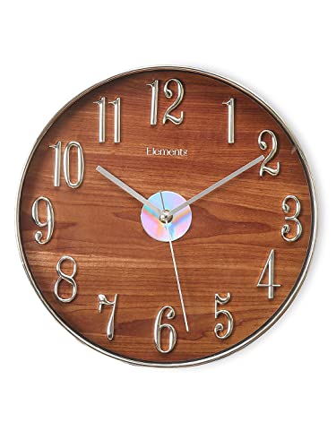 @home by Nilkamal Timberland Wall Clock Brown