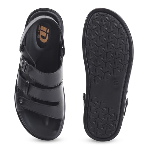 Image of ID Men's Leather Comfort-Fit Velcro Smart Casual Sandals