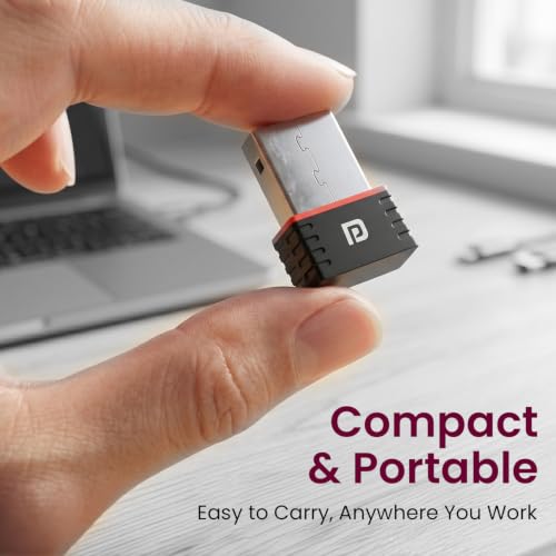 Image of Portronics Wiplug 150 WiFi USB Mini Adapter Supports Wireless Data Upto 150 Mbps, Hotspot Adaptor, IEEE 802.11 b /g /n Support,Advanced WPA /WPA2 Security Encryption, Plug & Play Setup (Black)
