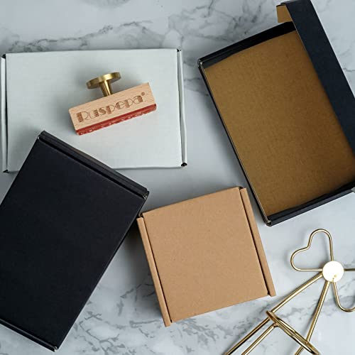 Ruspepa Recyclable Corrugated Box Mailers - 6" X 4" X 1" - Cardboard Box Perfect For Shipping Small Mobile Phone Case - 50 Pack - Black #TOP2