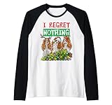 cavalier king charles spaniel babbo natale elfo renna x-mas maglia con maniche raglan