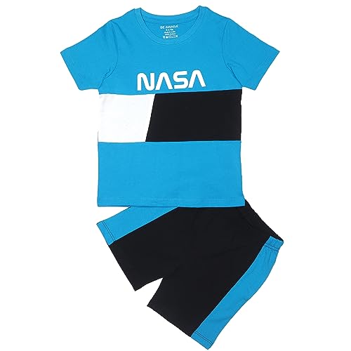 Image of Be Awara Kids Printed Half Sleeves T-shirt & Shorts Clothing Sets, 100% Cotton Soft Unisex Cord Set, Comfortable Wear for Kids With Cool Prints, Everyday Casual Wear for Boys & Girls