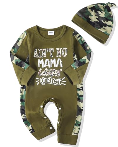 Image of NZRVAWS Newborn Baby Boy Clothes Infant Coming Home Outfits Baby Boy Romper Preemie Jumpsuit Bodysuit Hat 0-18 Months