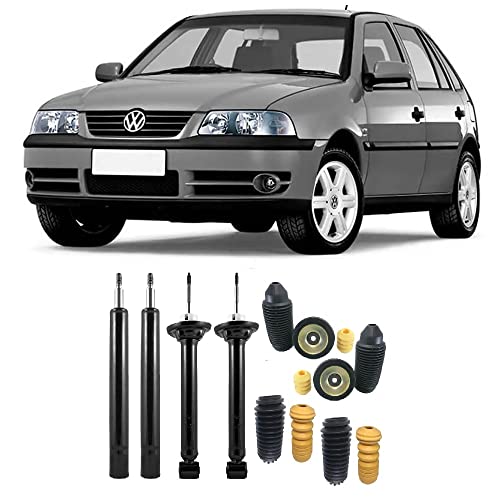 04 Amortecedores + 04 Kits Batentes Gol G3 1995 Até 2005 Dianteiro e Traseiro