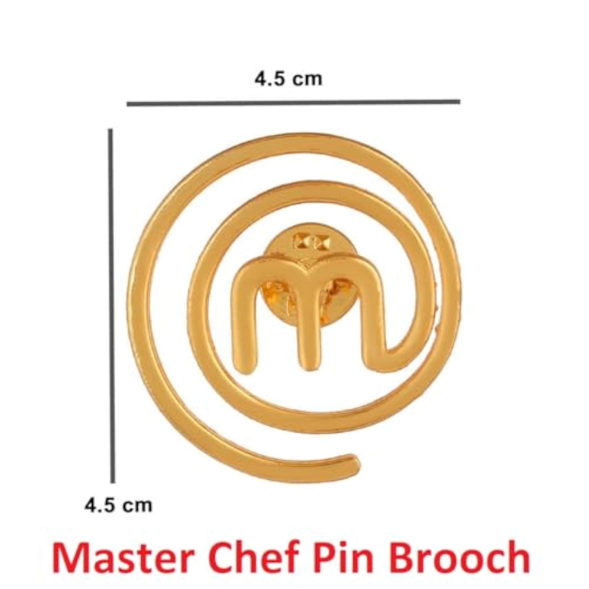 Gold Plated Master Chef Brooch Pin for Culinary Lovers