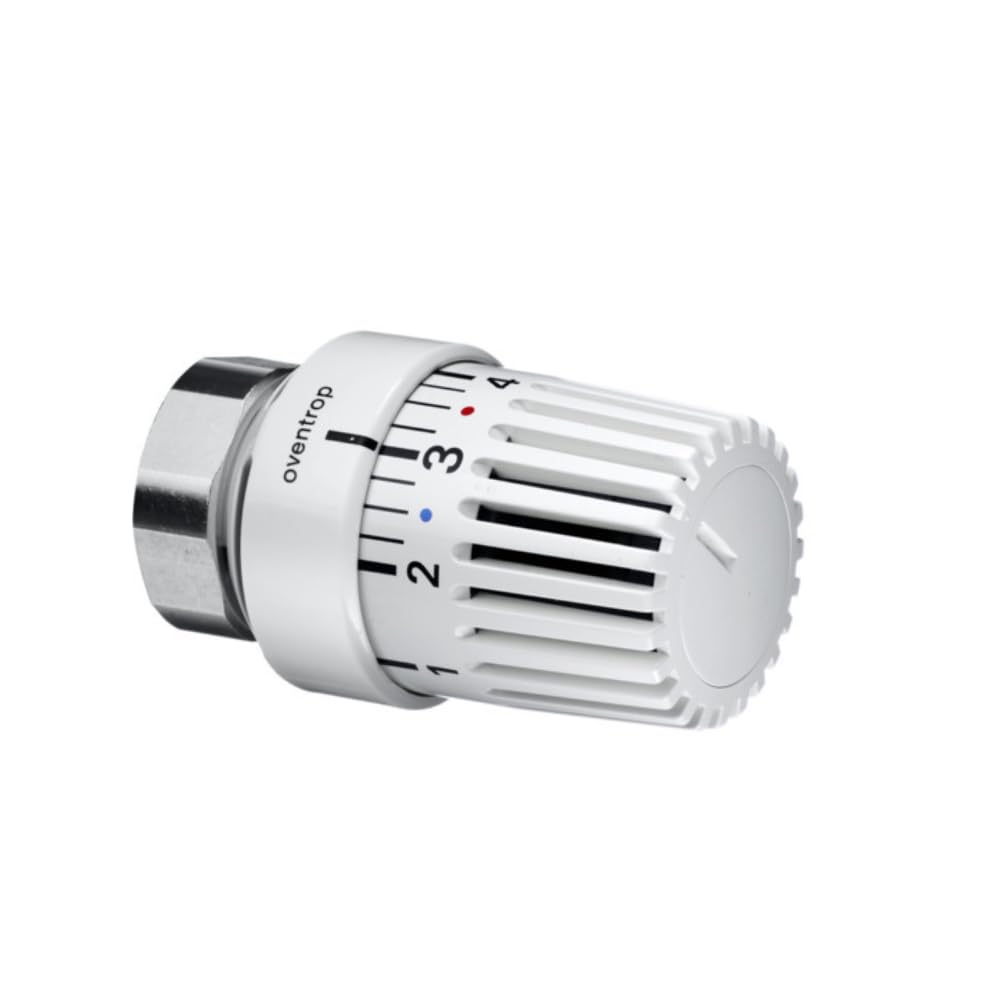 Thermostat Uni LM weiß mit Nullstellung M38 x 1,5 + Entlüftungsschlüssel 5 mm Vierkant – 10er Set Heizkörper-Thermostatkopf, präzise Regelung, einfache Montage