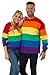 Beach Outfitters Unisex Rainbow Pride Crew Neck Sweatshirt, Rainbow, L