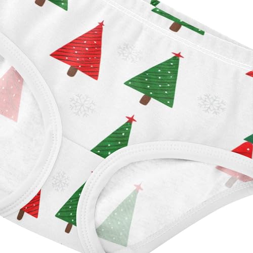 Cotton Girls Underwear Toddler Red Green Christmas Trees Panties for Girl Animals Briefs Kids Undies 2t4