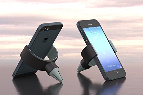 Car Phone Holder for All Smartphones, 360 Degree Rotation Vent Phone Holder for Portrait + Landscape Views. Enjoy Convenient & Safe Viewing on Your Device While Driving.