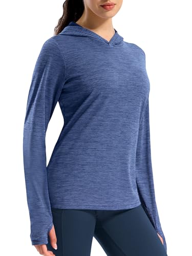 MIER Women's Long Sleeve Workout Shirts Sun Protection Hoodie UPF 50+ UV Shirt for Fishing Hiking Running, Lightweight2