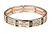4030040 Ten Commandments 10 Stretch Bracelet Christian Scripture Religious Rose Gold Tone