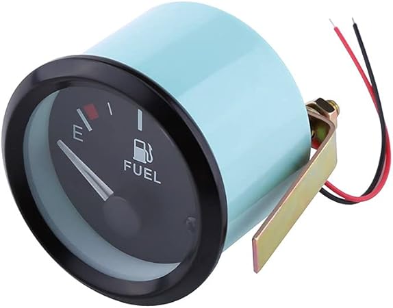 Amazon ユニバーサル 車 燃料 レベル ゲージ 燃料 センサ オイル メータ センダーセンサ ポインタ ゲージ 自動車 対応 燃料ゲージ 直径52mm 12v Ledバックライト付き 燃料 油温 水温計 車 バイク