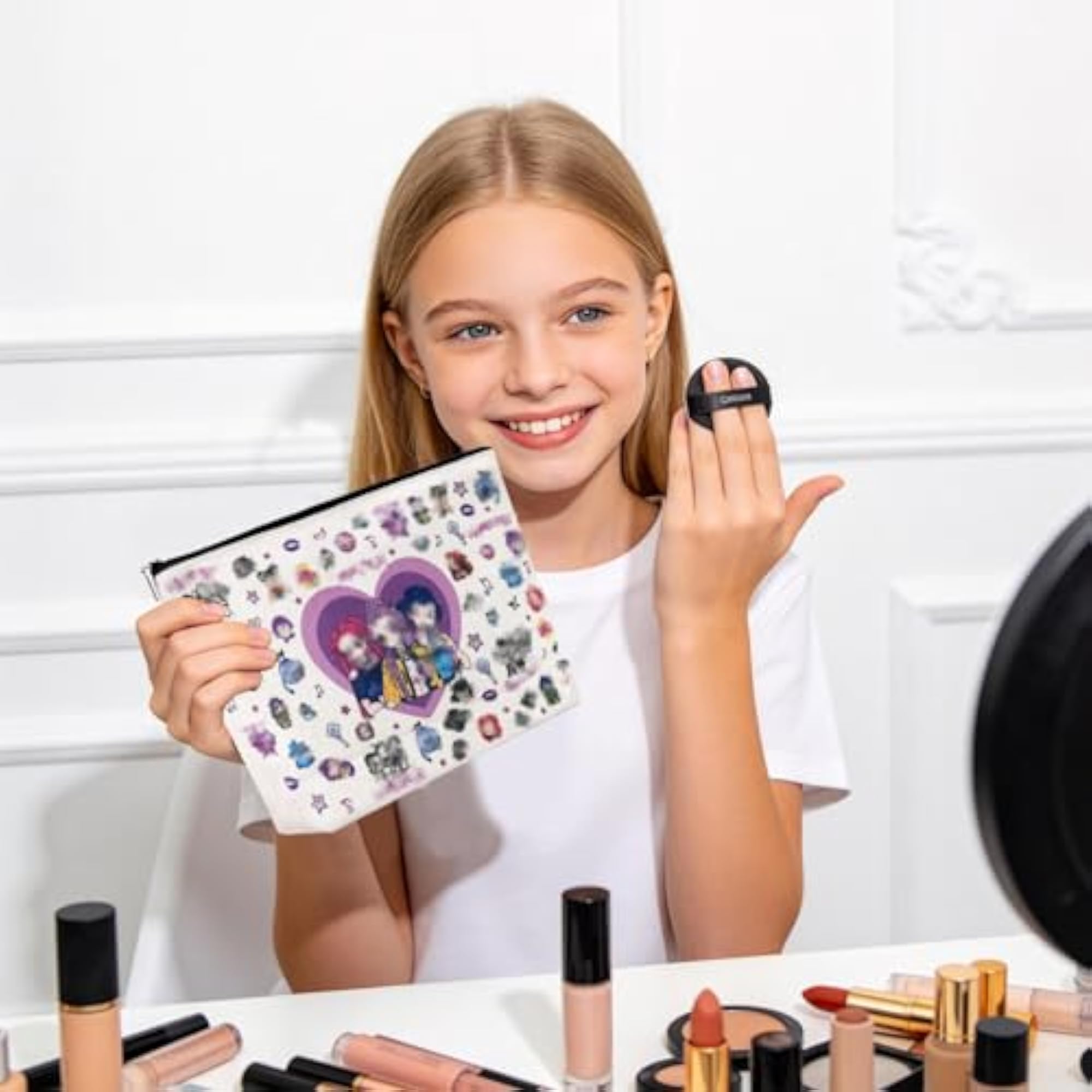 AOLI Music Lover Makeup Bag, Cartoon Design