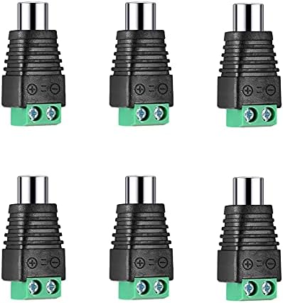 Conector RCA Hembra Adaptador Audio Video 6 Pack