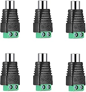 Xwell RCA to AV Screw Terminal Connector, RCA Cable Audio Adapter,Phono RCA Male Plug Solderless Converter Audio/Video Speaker Wire Connectors Solderless Adapter
